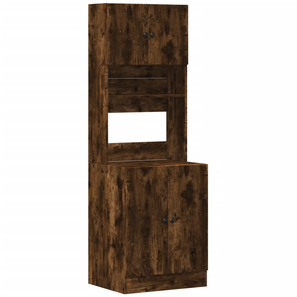 Mueble de cocina de roble ahumado 60x50x180 cm madera de ingeniería