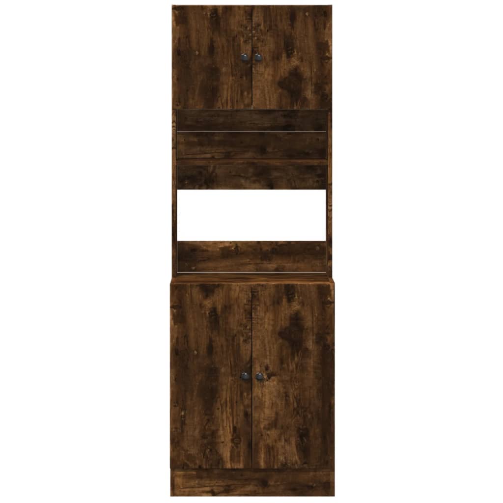 Mueble de cocina de roble ahumado 60x50x180 cm madera de ingeniería
