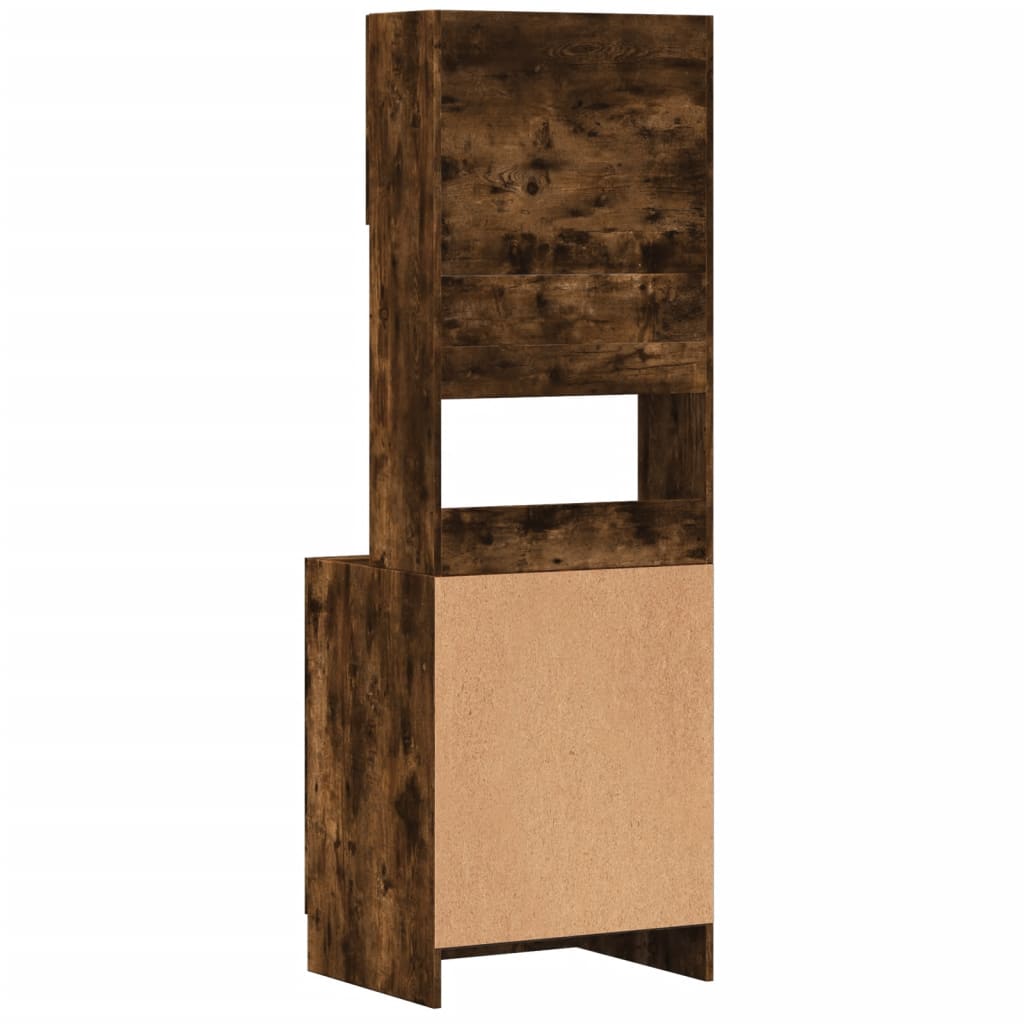Mueble de cocina de roble ahumado 60x50x180 cm madera de ingeniería