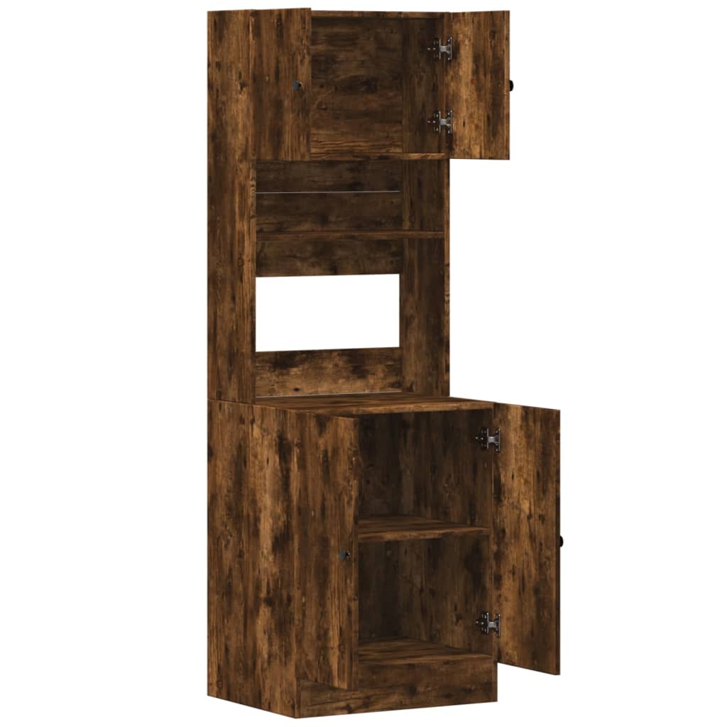 Mueble de cocina de roble ahumado 60x50x180 cm madera de ingeniería