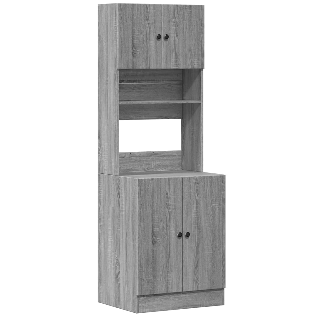 Mueble de cocina Sonoma gris 60x50x180 cm madera de ingeniería