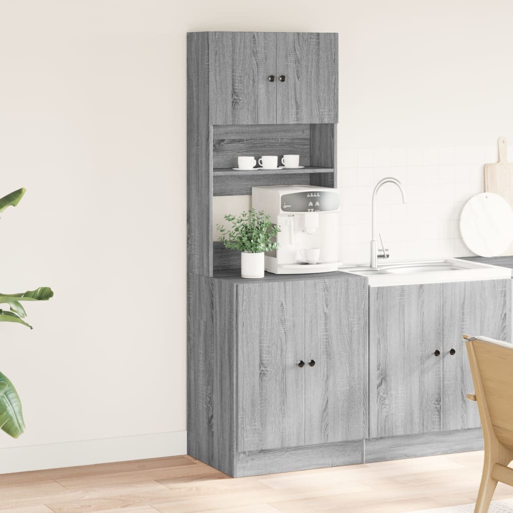 Mueble de cocina Sonoma gris 60x50x180 cm madera de ingeniería