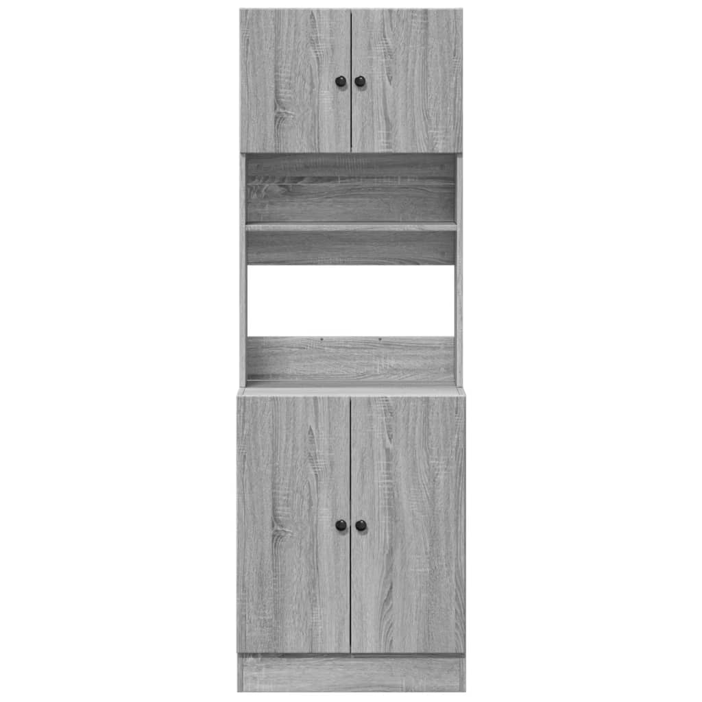 Mueble de cocina Sonoma gris 60x50x180 cm madera de ingeniería