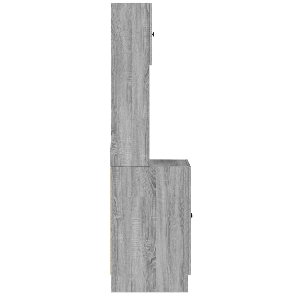 Mueble de cocina Sonoma gris 60x50x180 cm madera de ingeniería