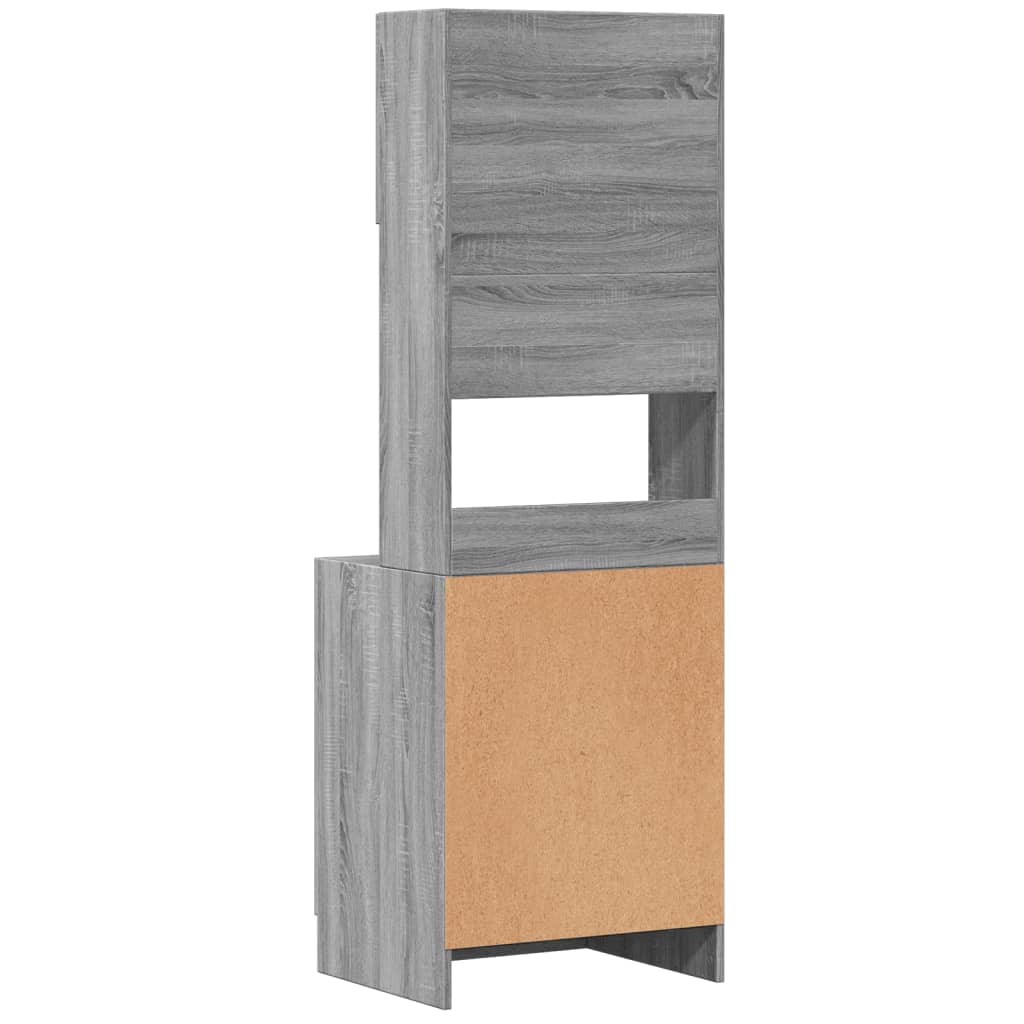 Mueble de cocina Sonoma gris 60x50x180 cm madera de ingeniería