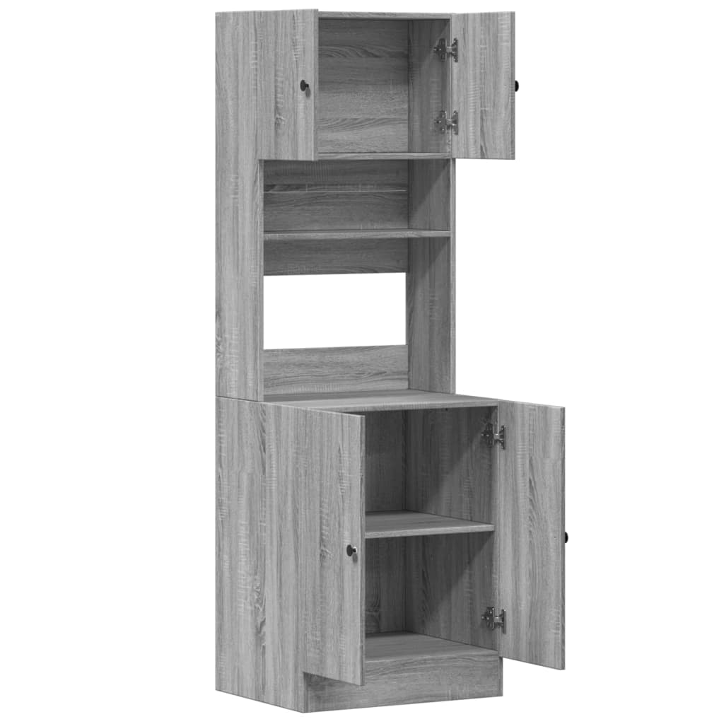 Mueble de cocina Sonoma gris 60x50x180 cm madera de ingeniería