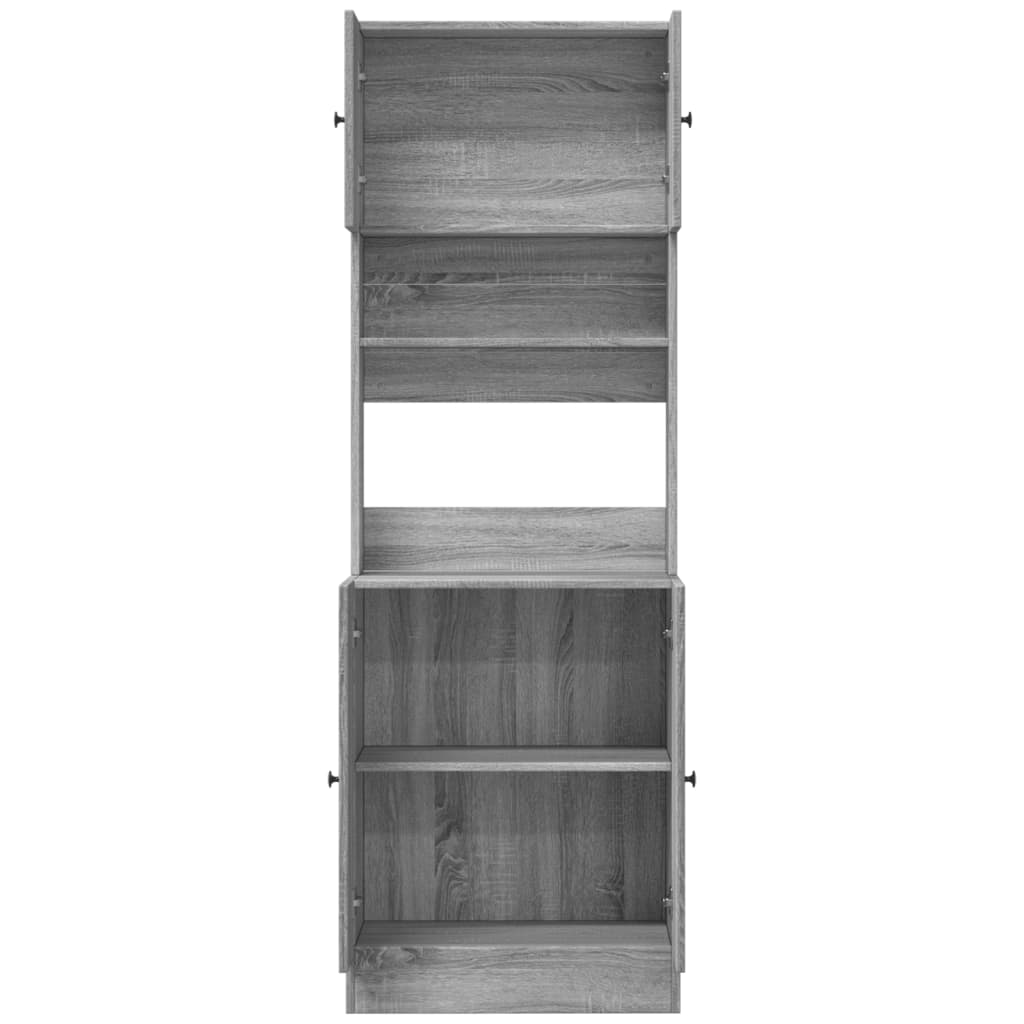 Mueble de cocina Sonoma gris 60x50x180 cm madera de ingeniería