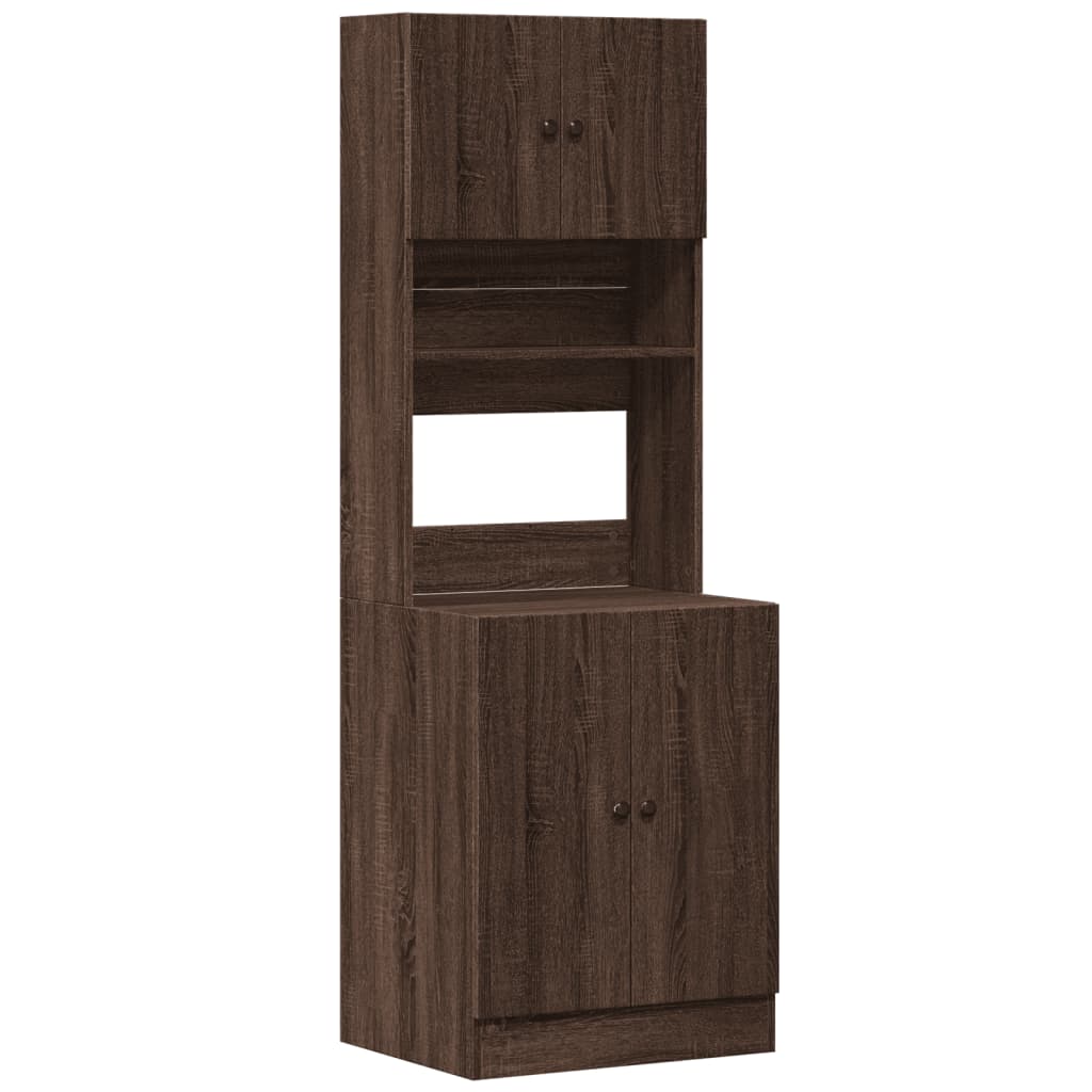 Mueble de cocina de roble marrón 60x50x180 cm madera de ingeniería