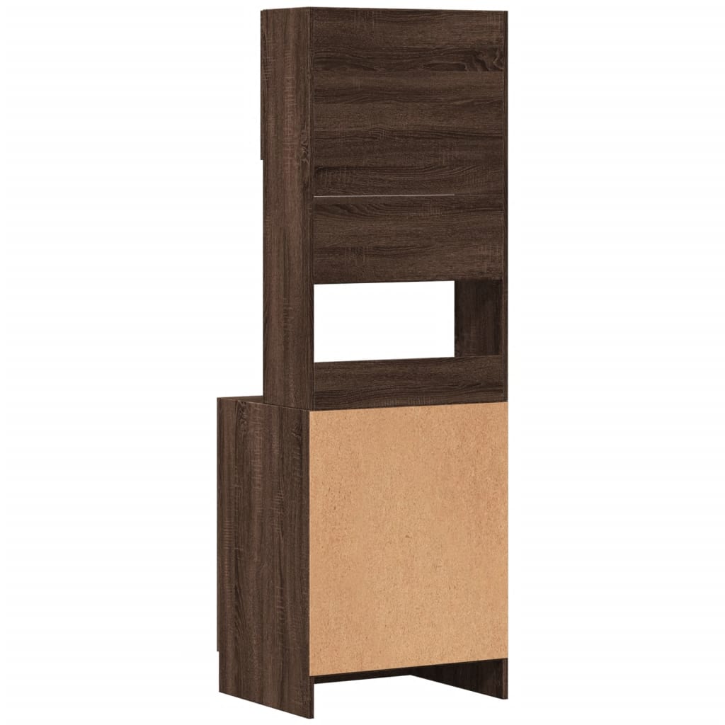 Mueble de cocina de roble marrón 60x50x180 cm madera de ingeniería