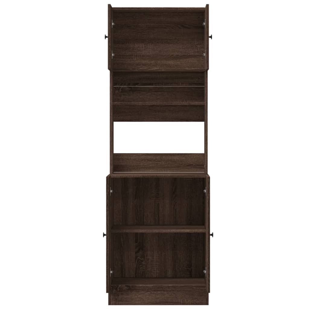 Mueble de cocina de roble marrón 60x50x180 cm madera de ingeniería