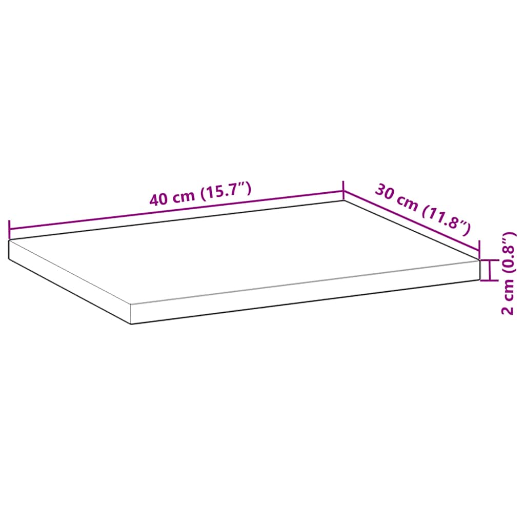 Étagères flottantes 2 pcs 40x30x2 cm acacia massif non traité