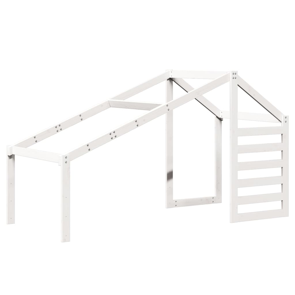Lit superposé sans matelas blanc 90x190 cm bois de pin massif