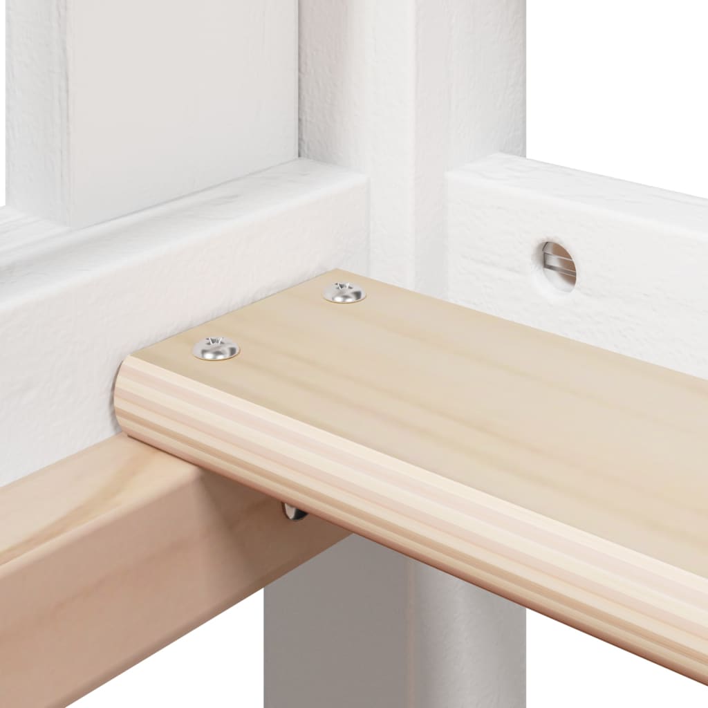 Lit superposé sans matelas blanc 90x190 cm bois de pin massif