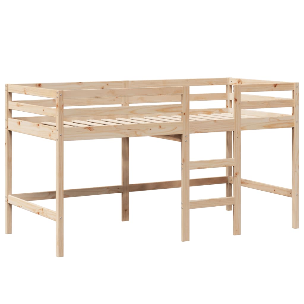 Lit superposé avec échelle et toit sans matelas 90x190 cm