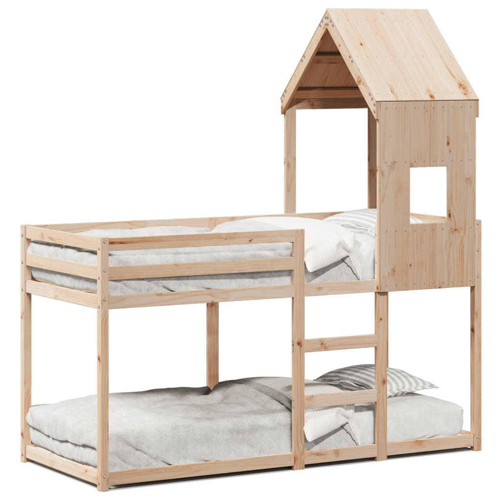 Lit superposé sans matelas 80x200 cm bois de pin massif