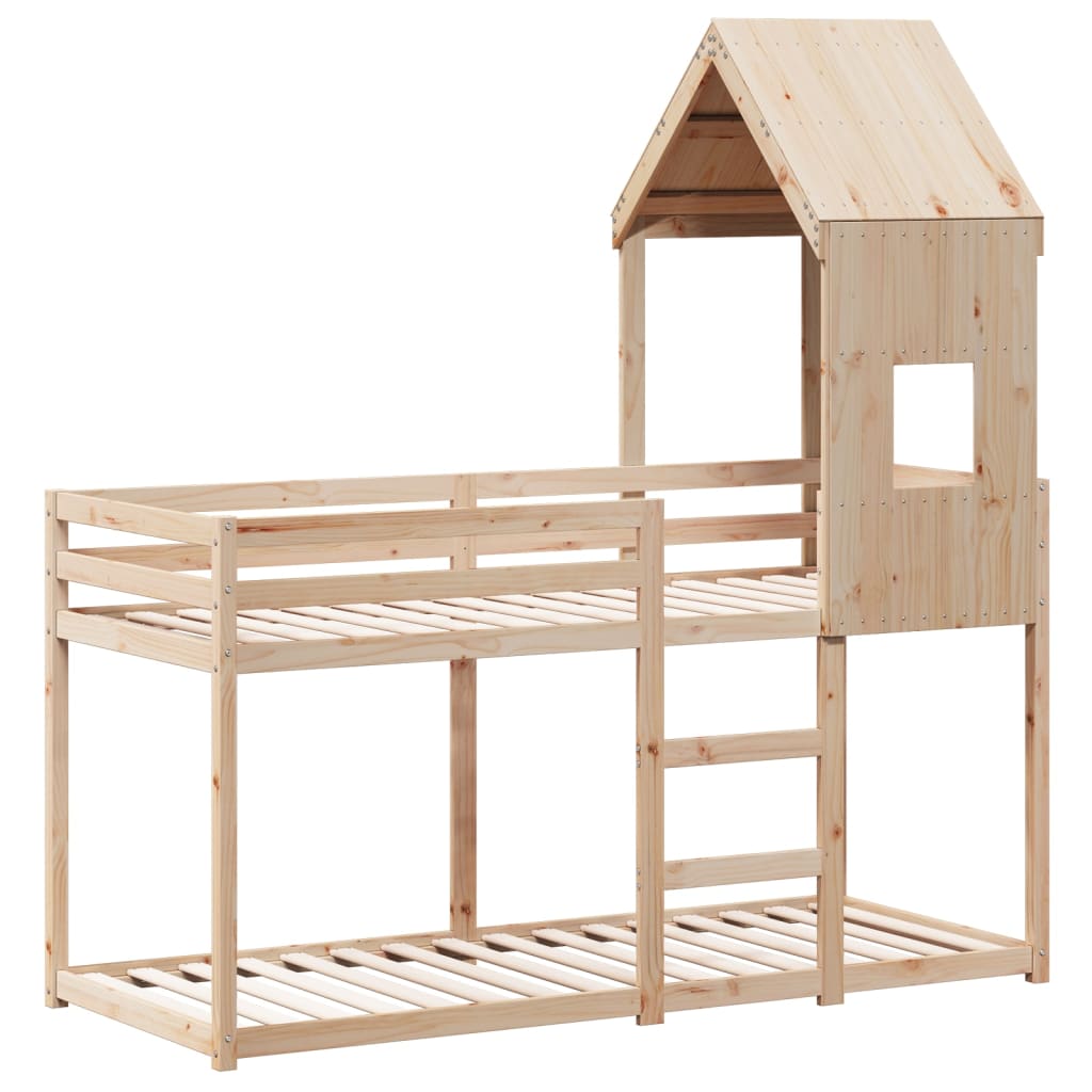 Lit superposé sans matelas 80x200 cm bois de pin massif