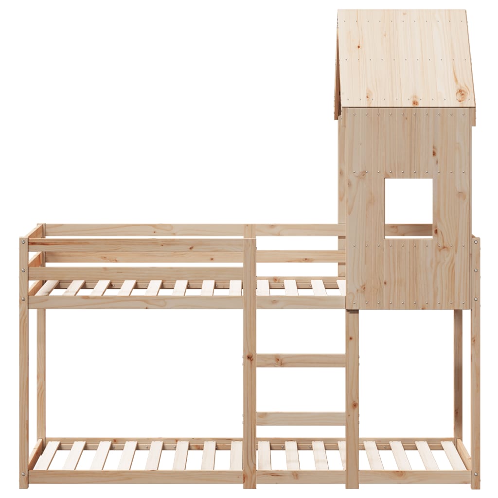 Lit superposé sans matelas 80x200 cm bois de pin massif