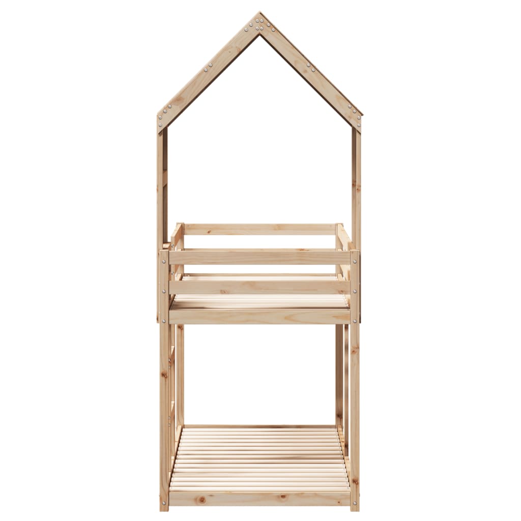 Lit superposé sans matelas 75x190 cm bois de pin massif