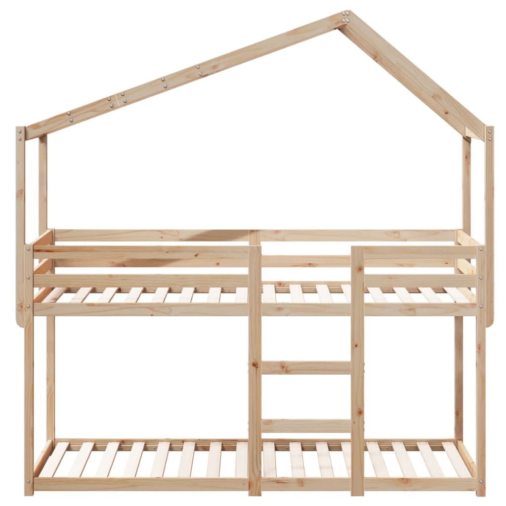 Lit superposé sans matelas 75x190 cm bois de pin massif