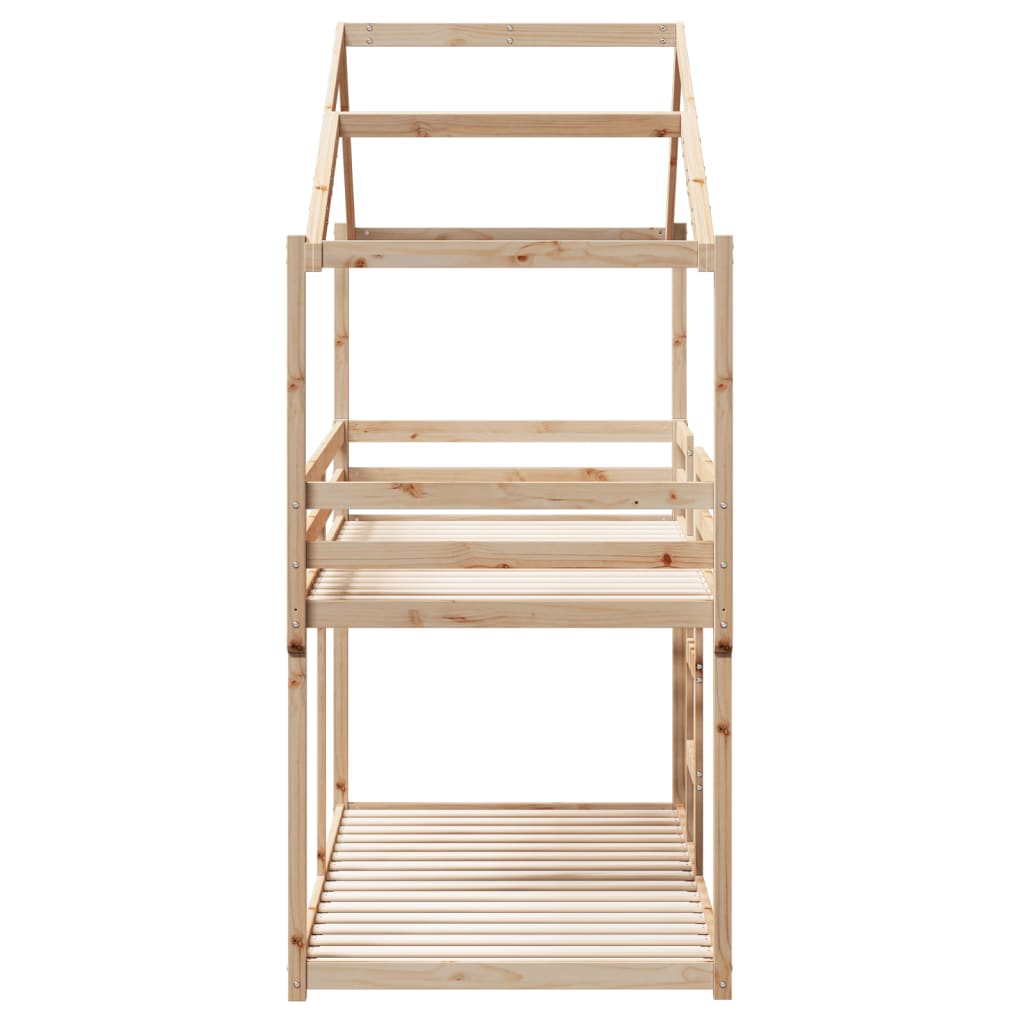 Lit superposé sans matelas 75x190 cm bois de pin massif