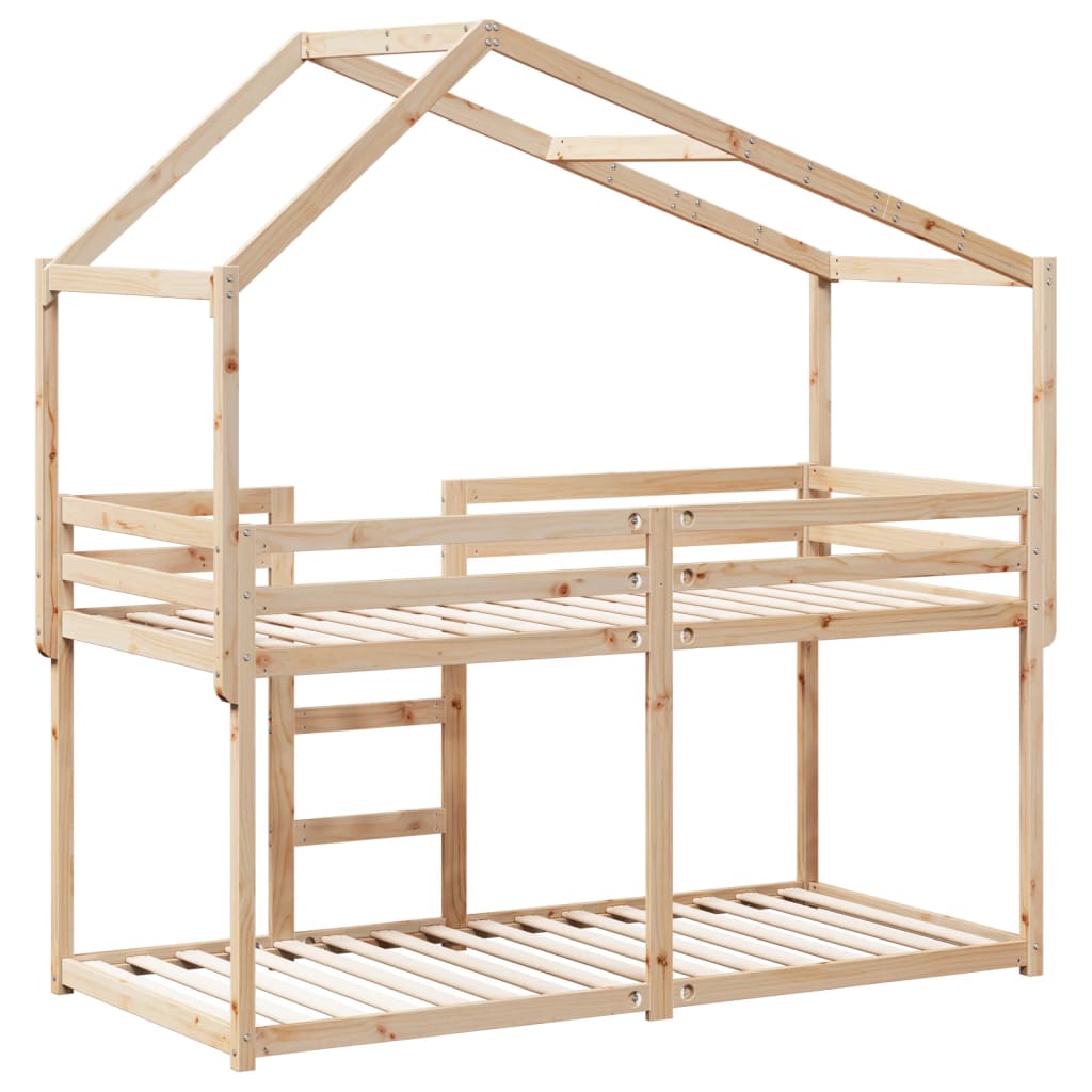 Lit superposé sans matelas 75x190 cm bois de pin massif