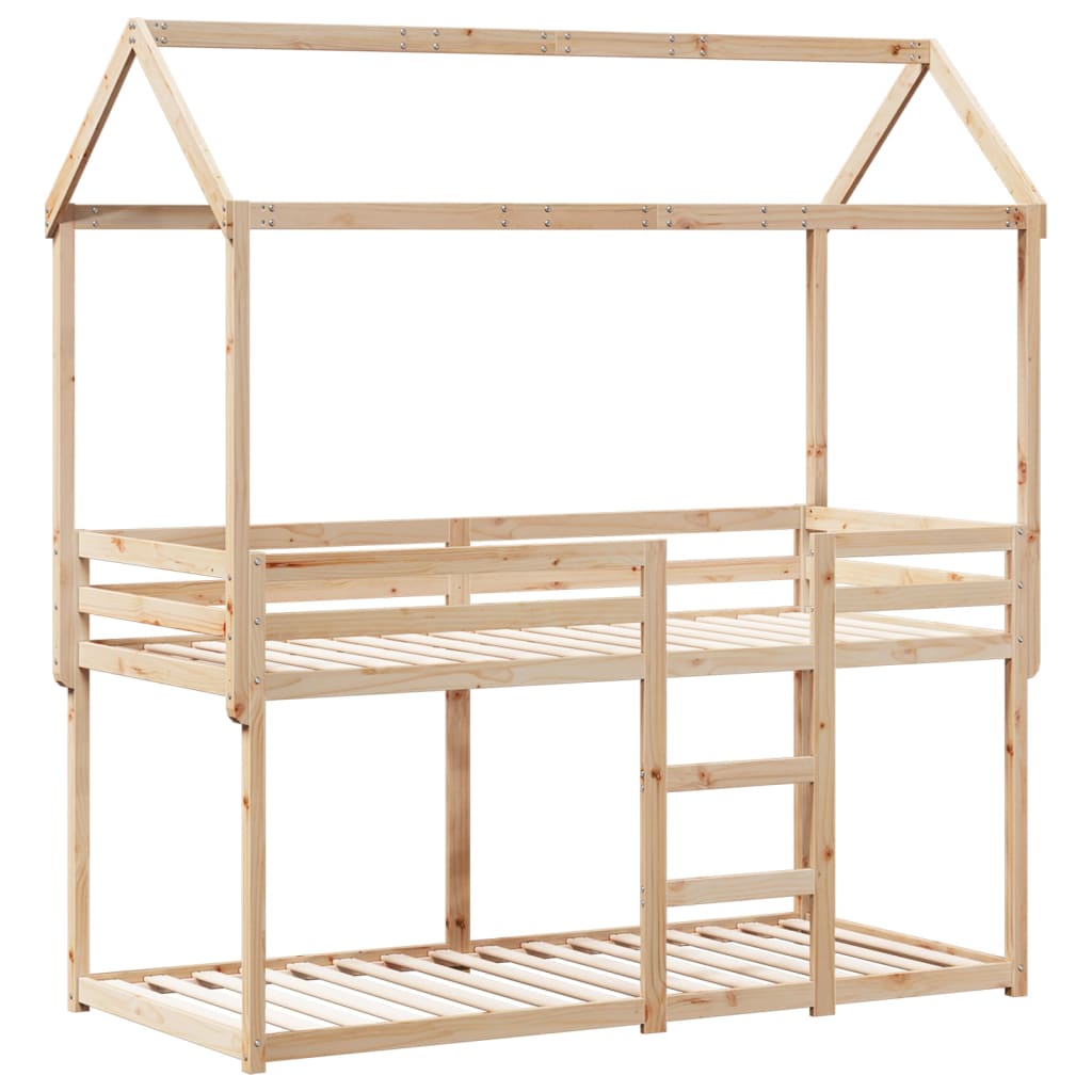 Lit superposé sans matelas 80x200 cm bois de pin massif