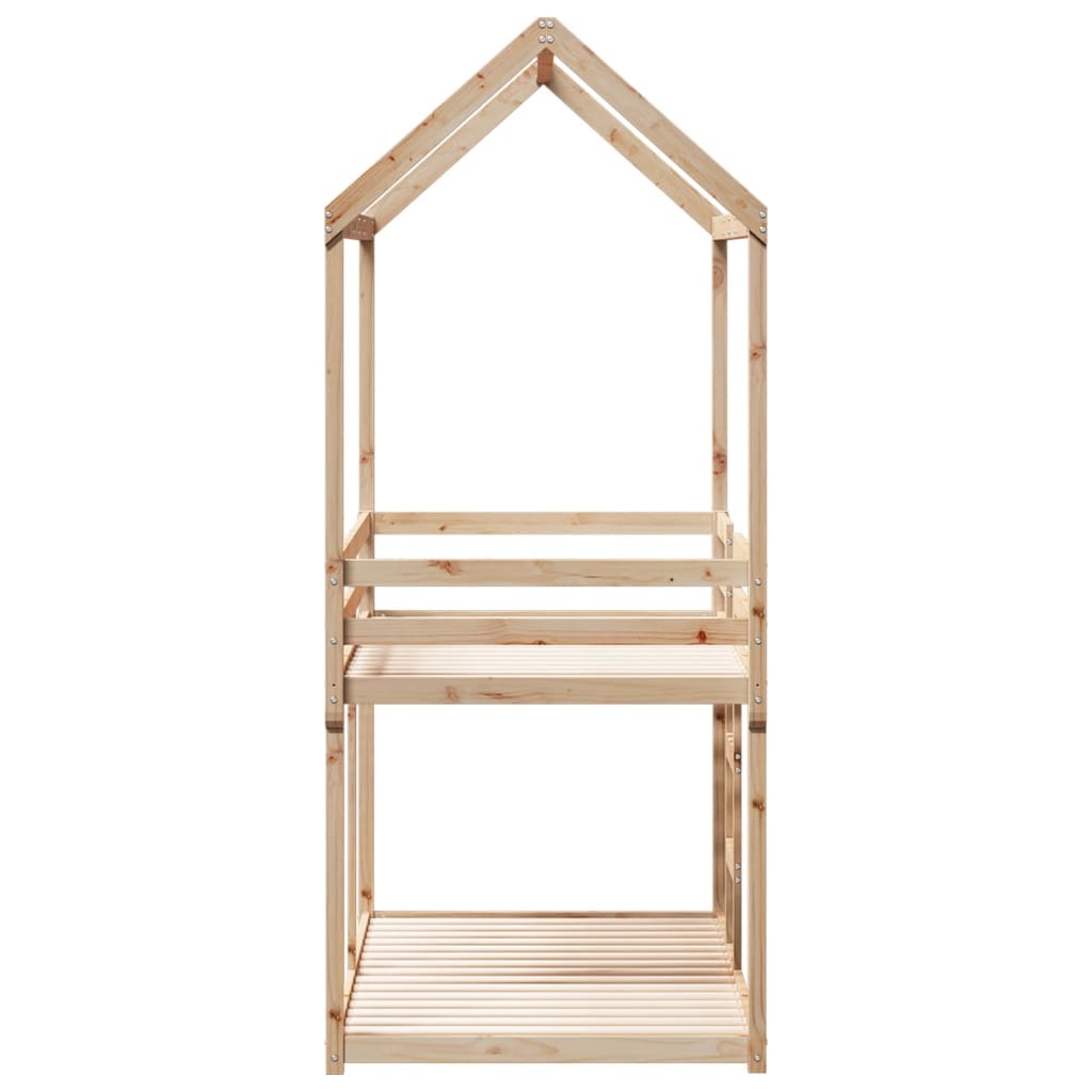 Lit superposé sans matelas 80x200 cm bois de pin massif