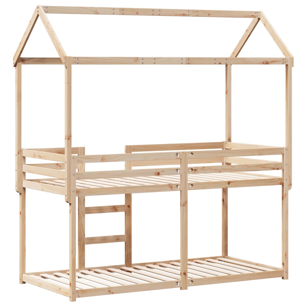 Lit superposé sans matelas 80x200 cm bois de pin massif