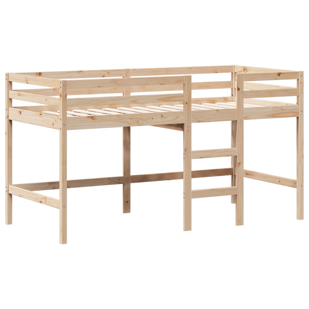 Lit superposé avec échelle et toit sans matelas 90x190 cm