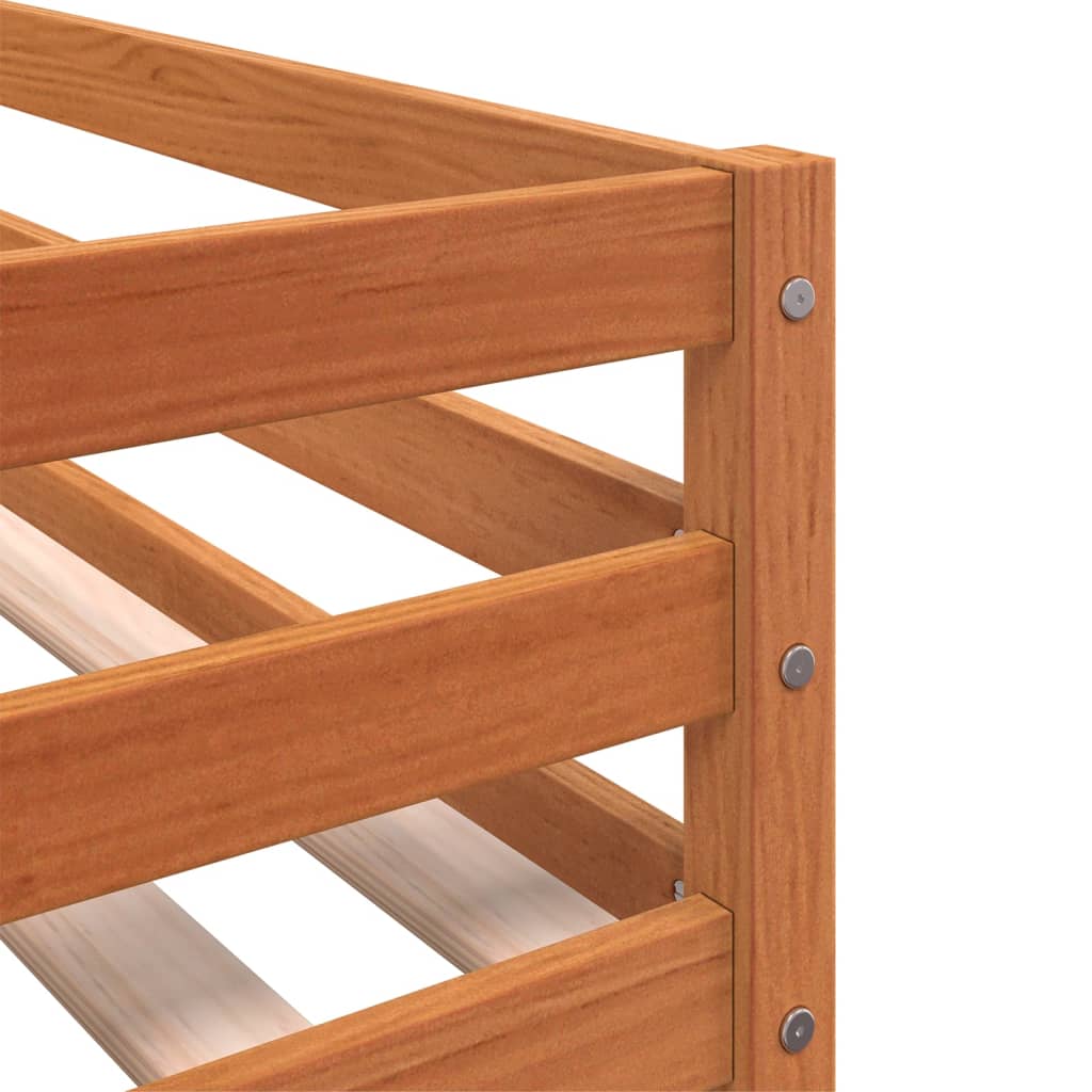 Lit superposé sans matelas rose 80x200 cm bois de pin massif