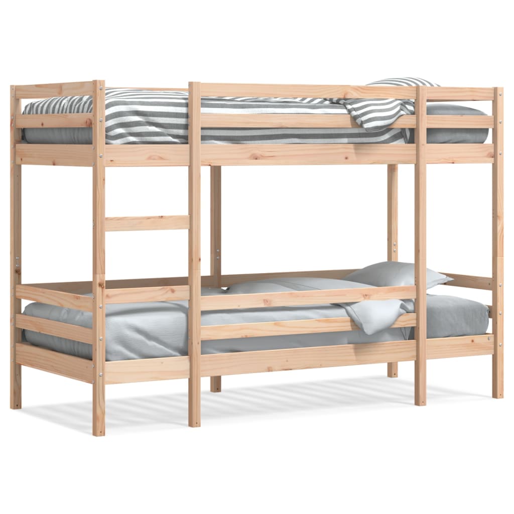 Lit superposé sans matelas 90x190 cm bois de pin massif