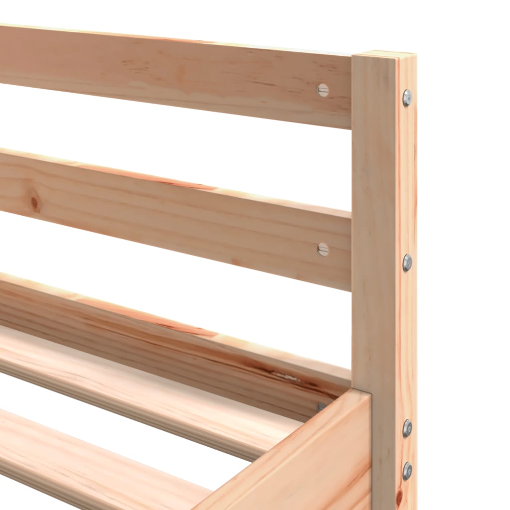 Lit superposé et bureau et échelle 140x200cm bois de pin massif