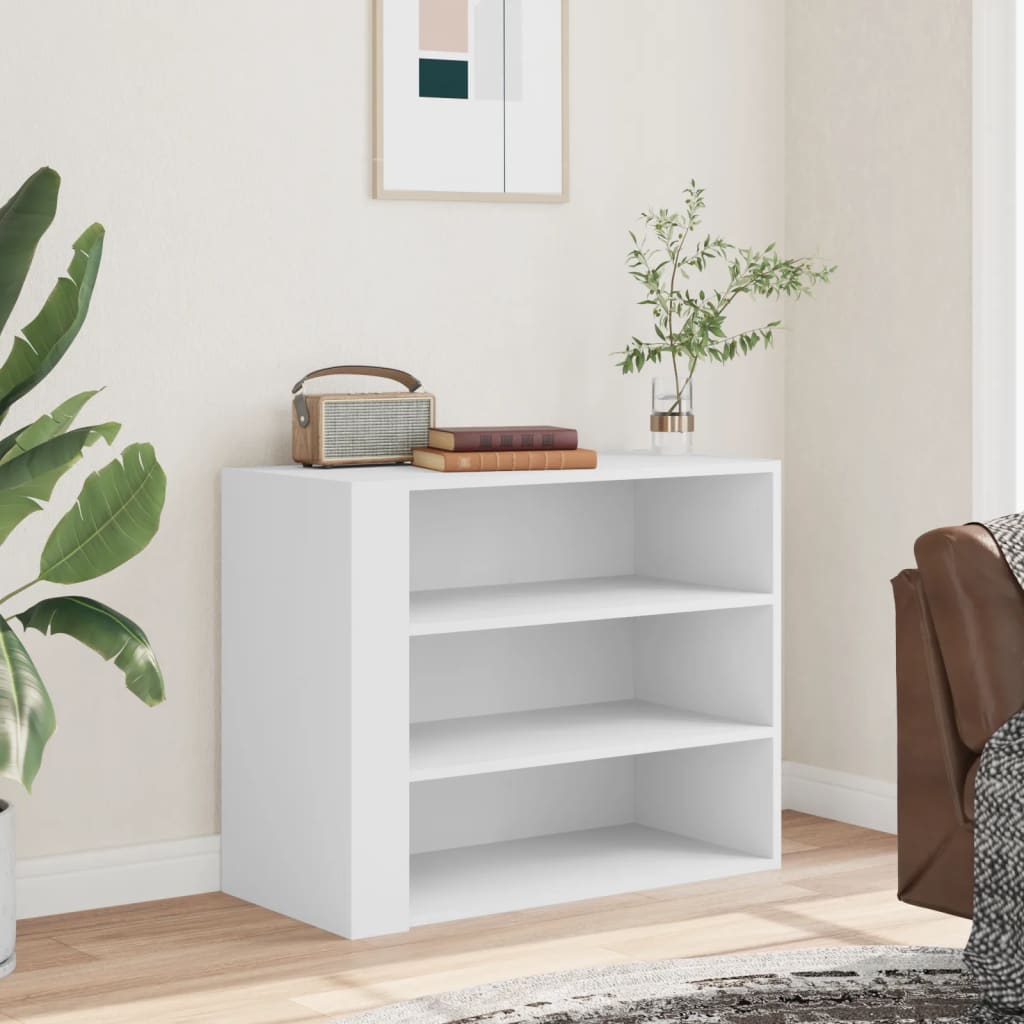Armoire murale blanc 75x35x60 cm bois d'ingénierie