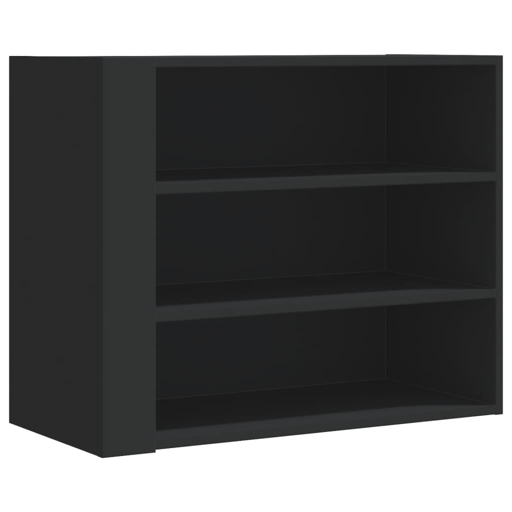 Armoire murale noir 75x35x60 cm bois d'ingénierie