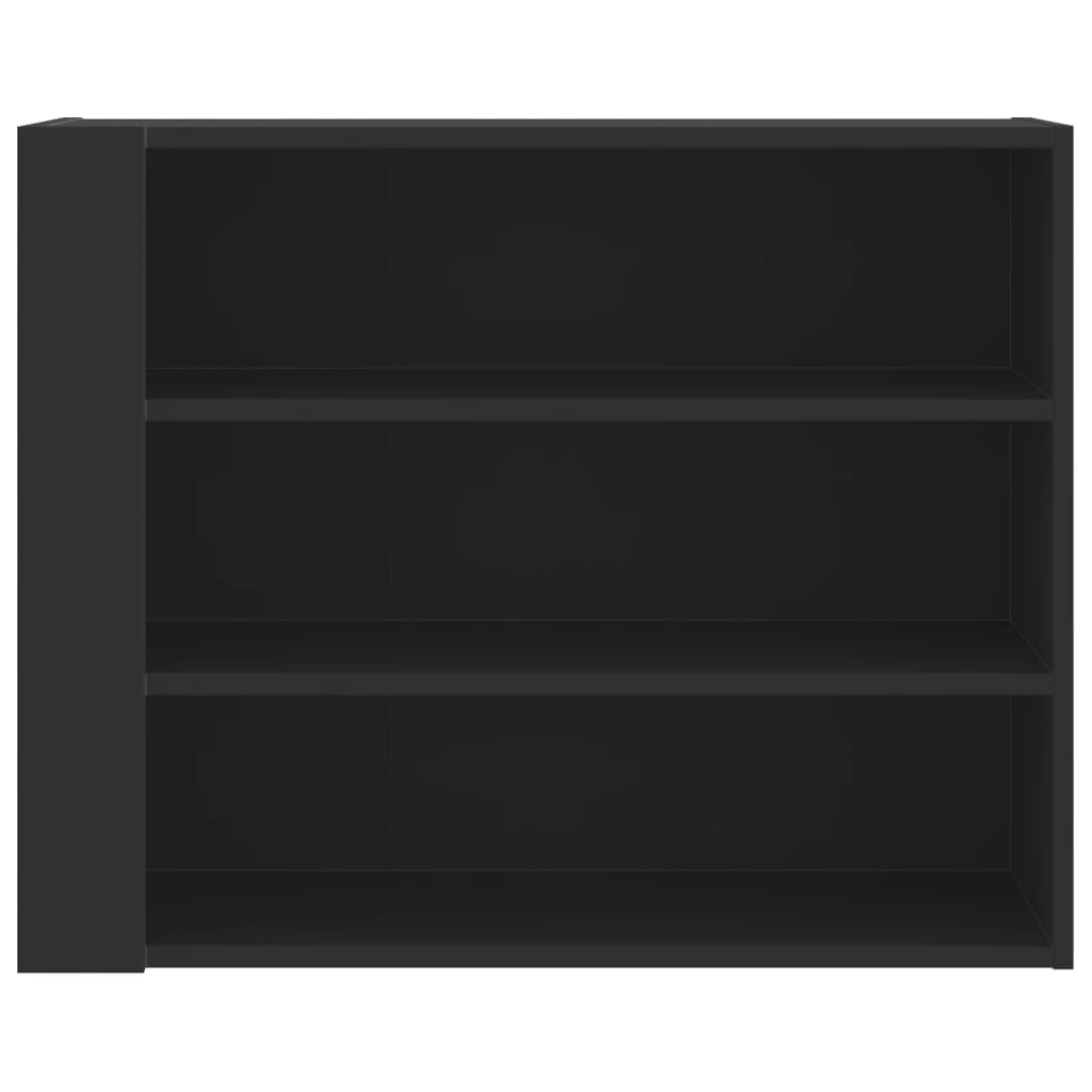 Armoire murale noir 75x35x60 cm bois d'ingénierie
