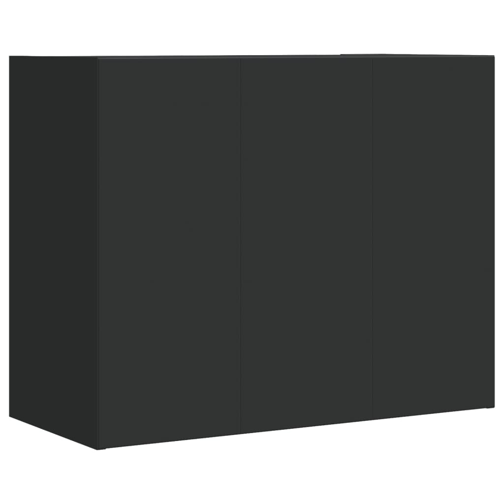 Armoire murale noir 75x35x60 cm bois d'ingénierie