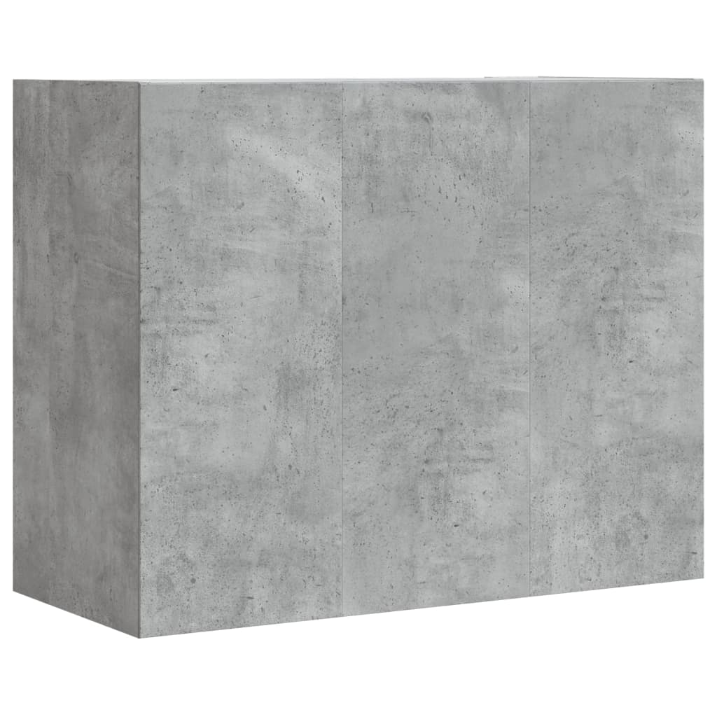 Armoire murale gris béton 75x35x60 cm bois d'ingénierie