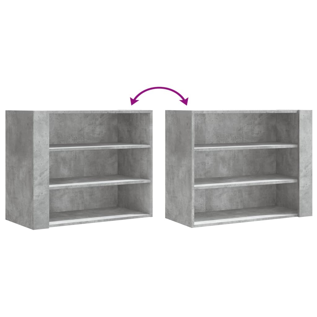 Armoire murale gris béton 75x35x60 cm bois d'ingénierie