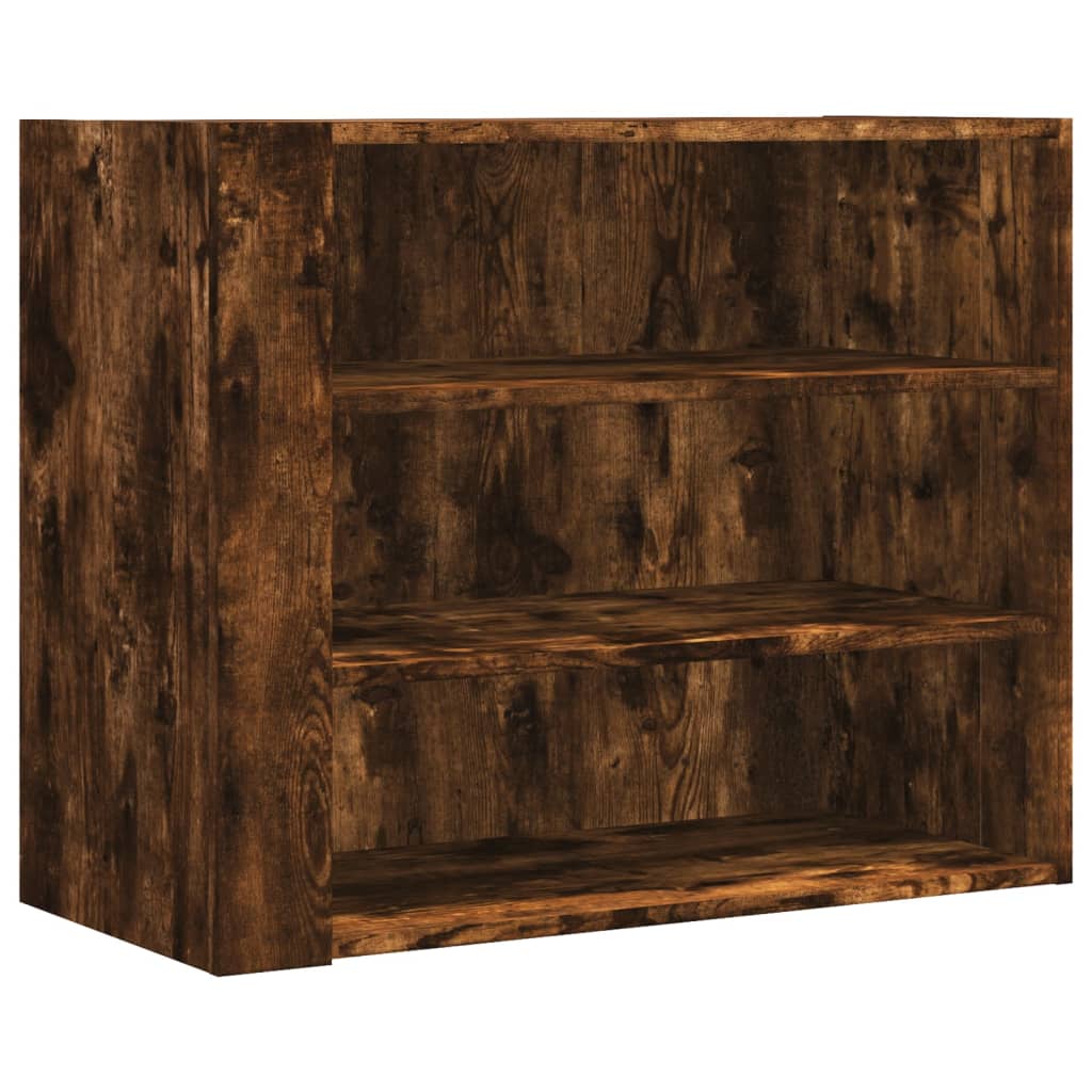 Armoire murale chêne fumé 75x35x60 cm bois d'ingénierie