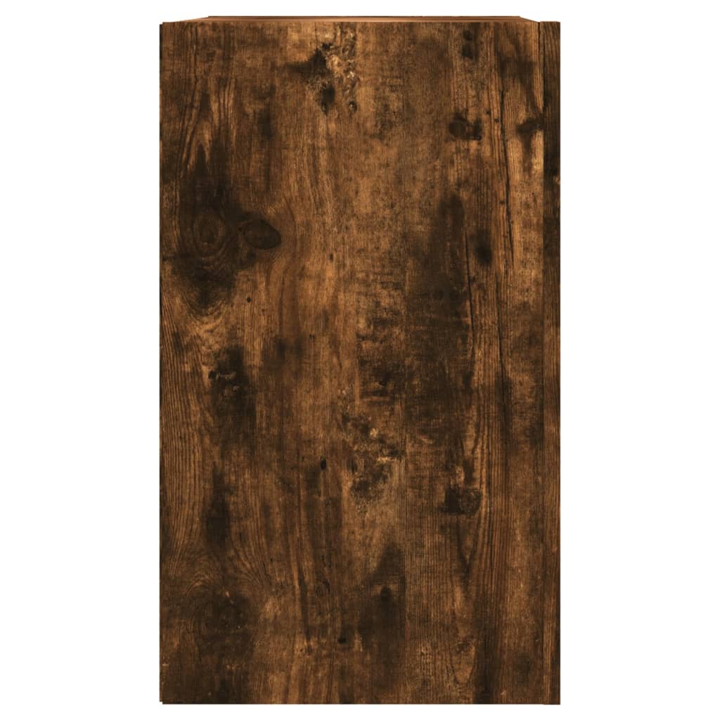Armoire murale chêne fumé 75x35x60 cm bois d'ingénierie