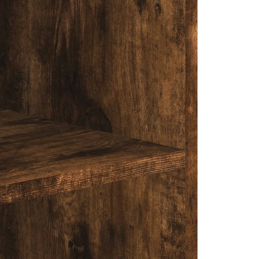 Armoire murale chêne fumé 75x35x60 cm bois d'ingénierie