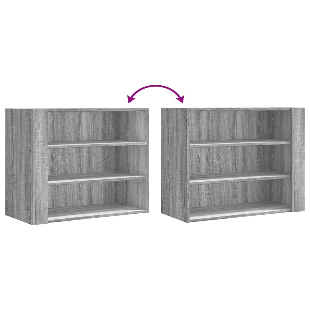 Armoire murale sonoma gris 75x35x60 cm bois d'ingénierie