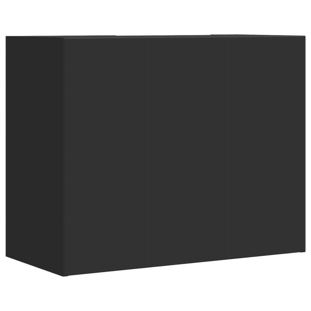 Armoire murale noir 75x35x60 cm bois d'ingénierie