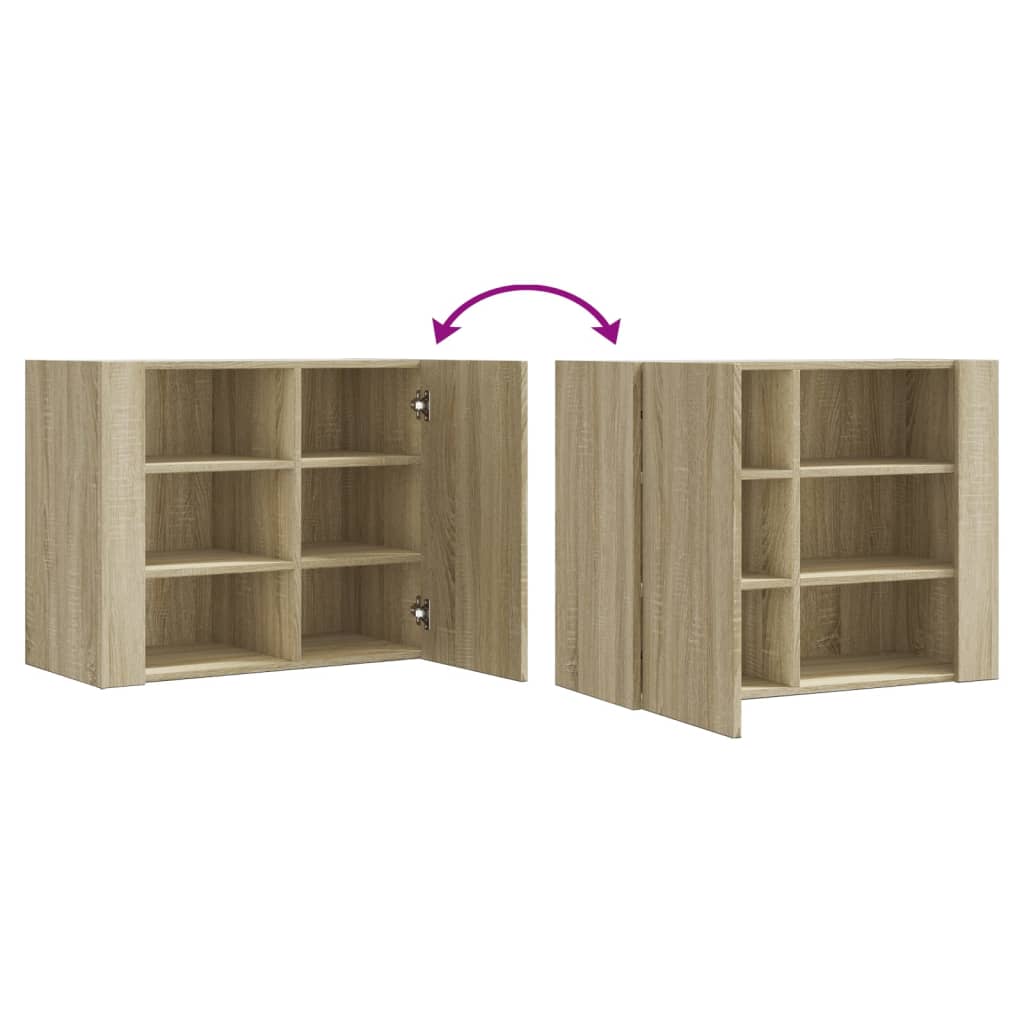 Armoire murale chêne sonoma 75x35x60 cm bois d'ingénierie