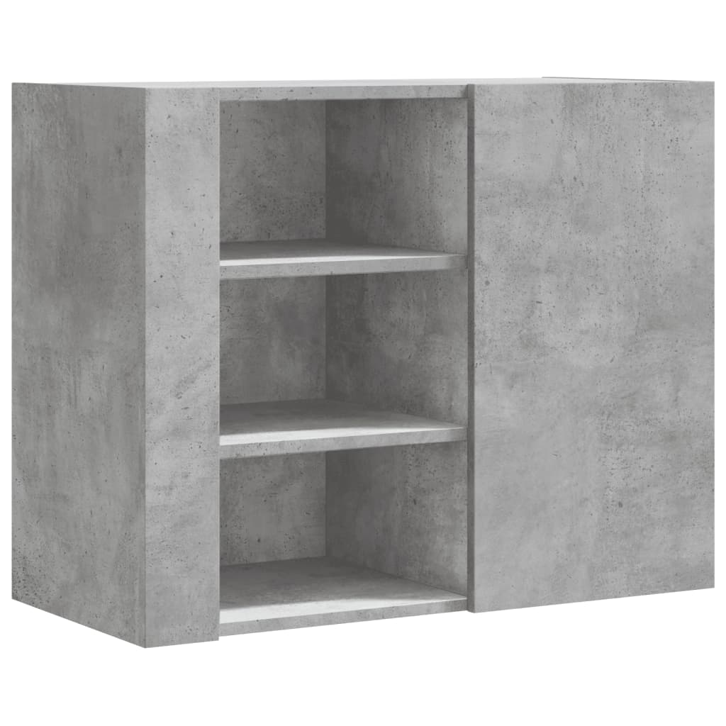 Armoire murale gris béton 75x35x60 cm bois d'ingénierie
