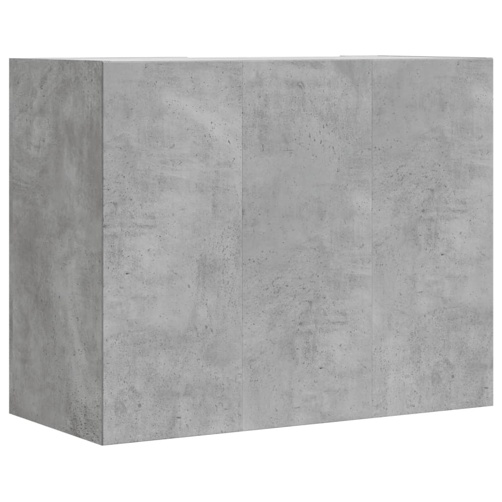 Armoire murale gris béton 75x35x60 cm bois d'ingénierie