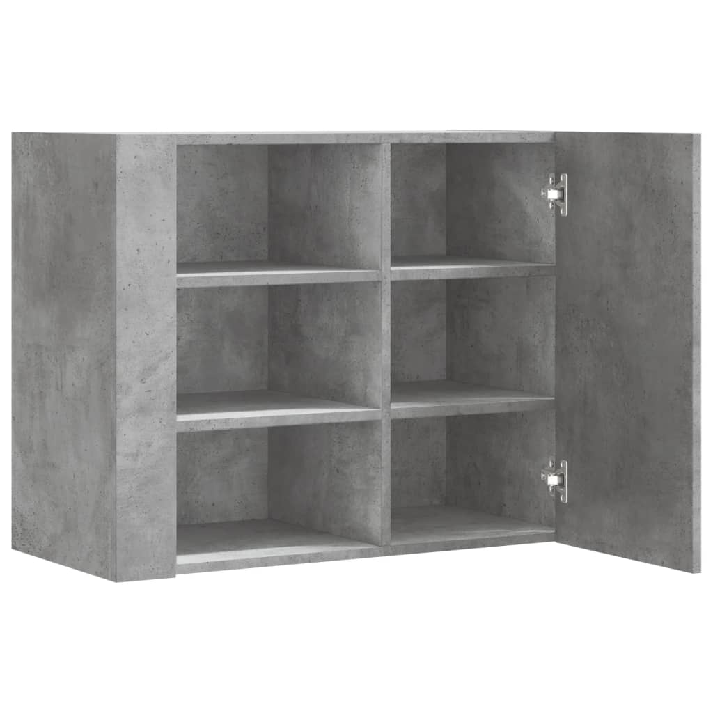 Armoire murale gris béton 75x35x60 cm bois d'ingénierie