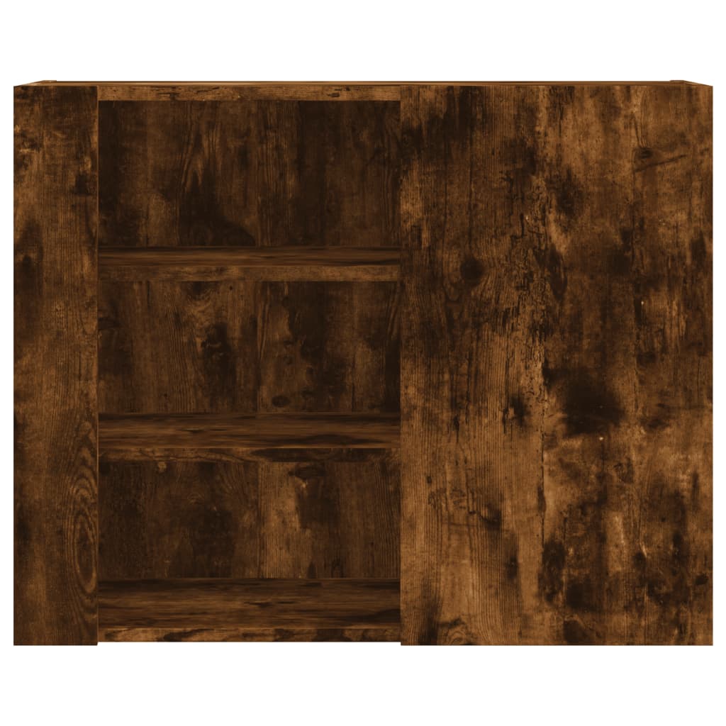 Armoire murale chêne fumé 75x35x60 cm bois d'ingénierie