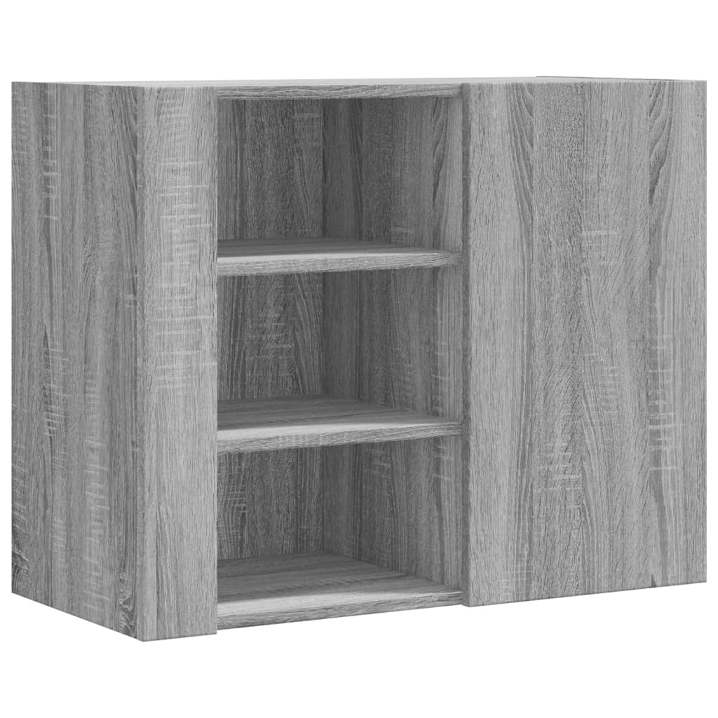 Armoire murale sonoma gris 75x35x60 cm bois d'ingénierie