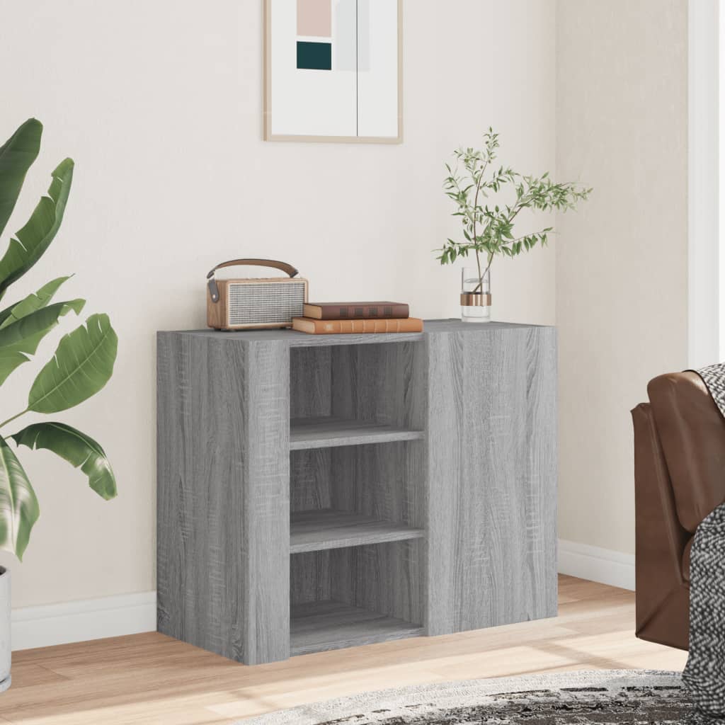 Armoire murale sonoma gris 75x35x60 cm bois d'ingénierie